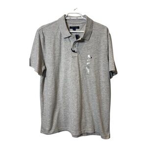 Tommy Hilfiger Custom Fit Polo Shirt Grey Short Sleeve Moisture Wicking NWT